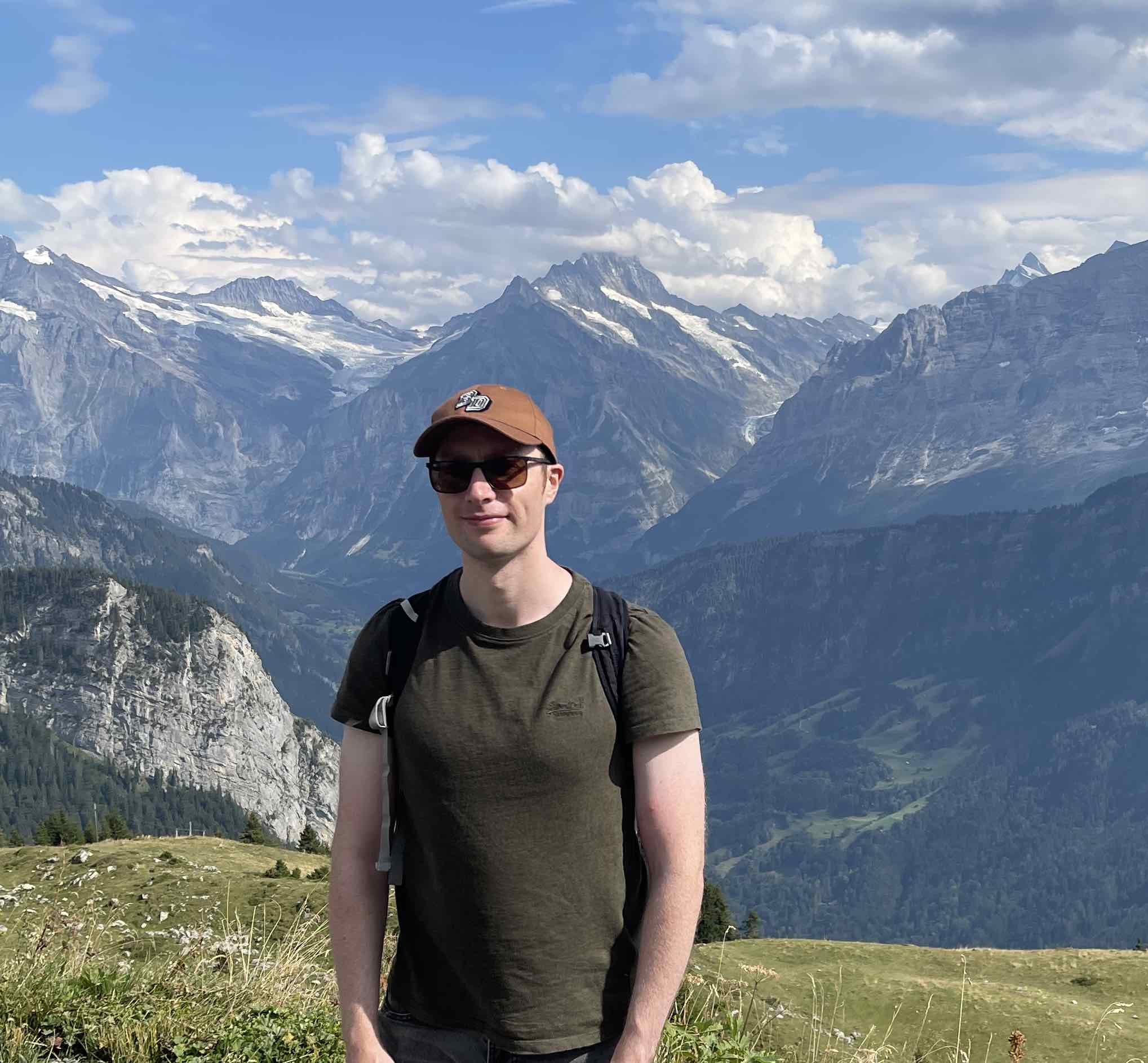 hiking in the swiss alps